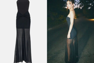 Victoria Justice's David Koma Tulle-Trimmed Bustier Gown