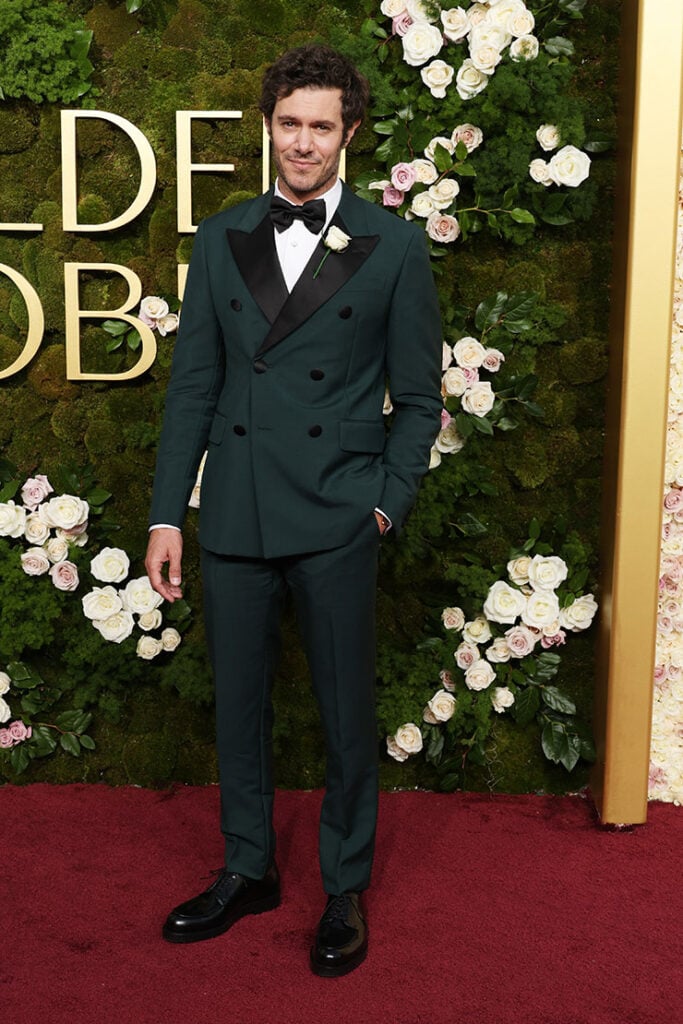 Adam Brody attends the 2025 Golden Globe Awards 