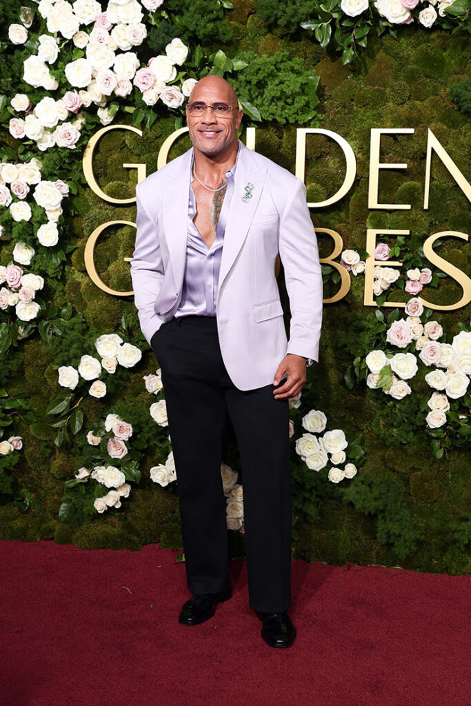 Dwayne Johnson attends the 2025 Golden Globe Awards