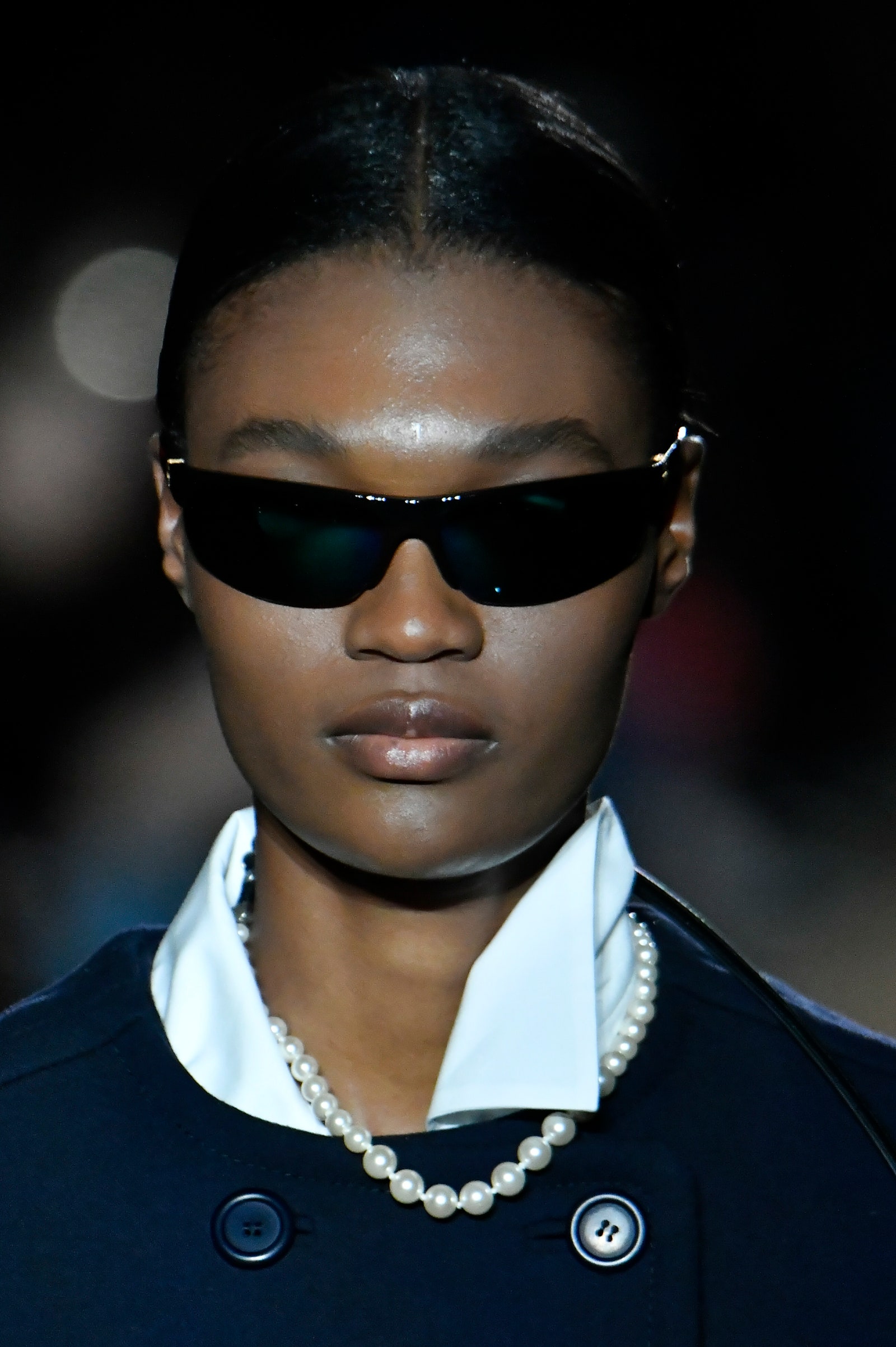 PARIS FRANCE  MARCH 05 A model walks the runway during the Miu Miu Ready to Wear FallWinter 20242025 fashion show as...