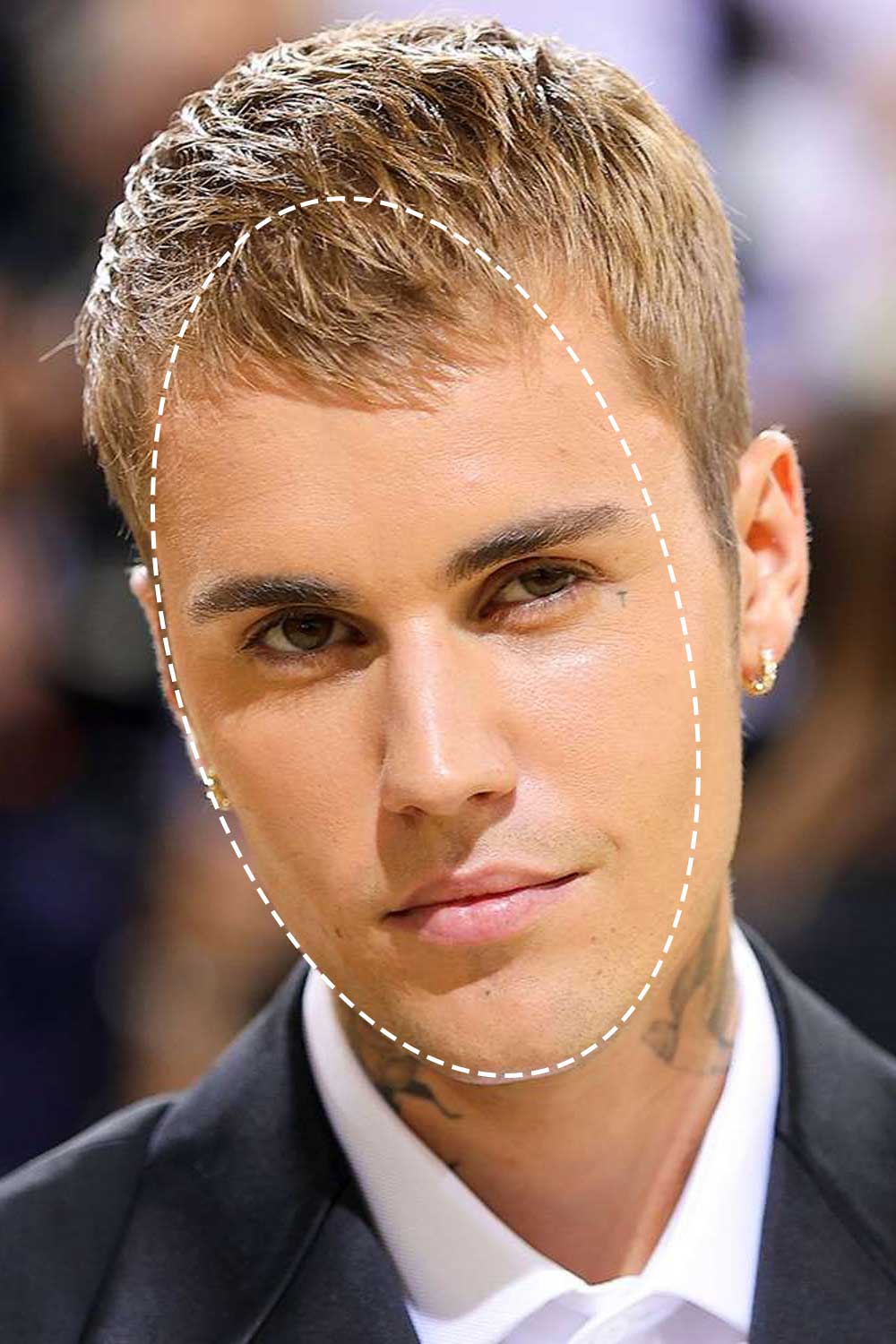 Justin Bieber Oval Face Shape