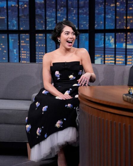 Auli’i Cravalho Wore SHUSHU/TONG On Late Night With Seth Meyers