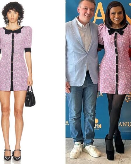 Mindy Kaling's Alessandra Rich Clover Mini Dress