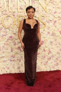 Quinta Brunson Wore Roberto Cavalli To The 2025 Golden Globe Awards