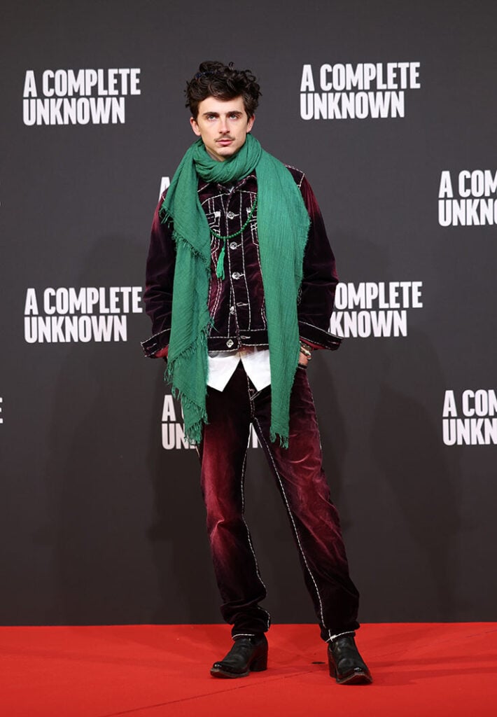 Timothée Chalamet Wore True Religion To The Rome Premiere of ‘A Complete Unknown’