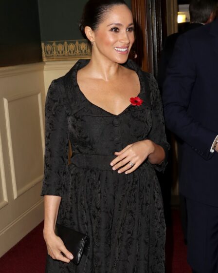 Image may contain Meghan Duchess of Sussex Adult Person Accessories Jewelry Ring Fashion Clothing Dress and Face