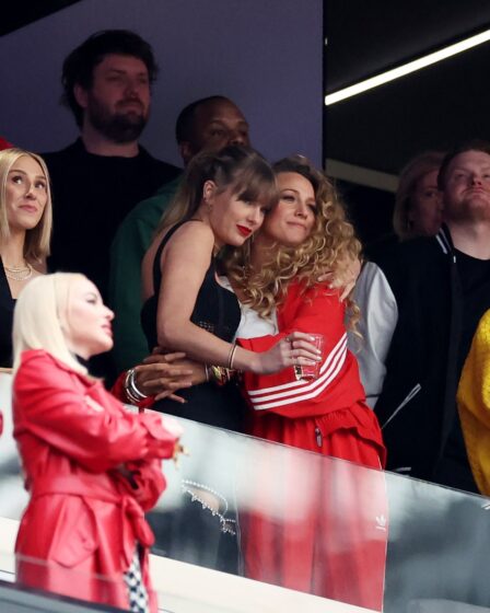 Taylor Swift and Blake Lively at the 2024 Super Bowl