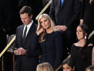 Jared Kushner and wife Ivanka Trump attend U.S. President Donald Trump address to a joint session of Congress