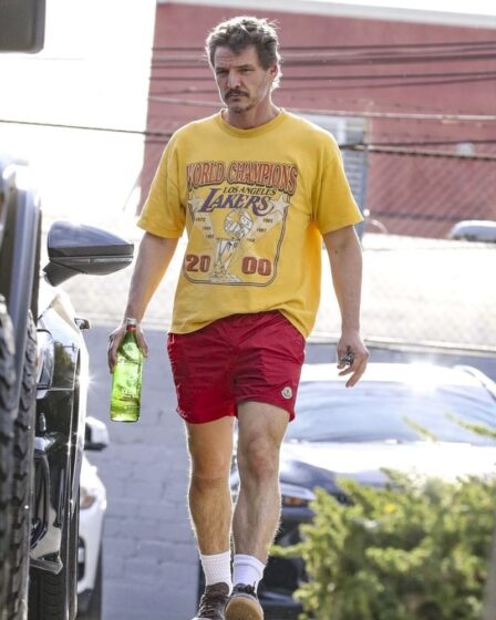 Pedro Pascal was photographed leaving the gym in Los Angeles, wearing a colorful workout outfit