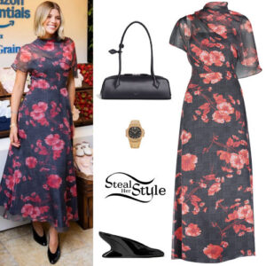Sofia Richie: Floral Dress, Black Pumps