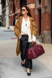 NEW YORK NEW YORK  SEPTEMBER 08 Katie Holmes is seen on September 08 2025 in New York City.